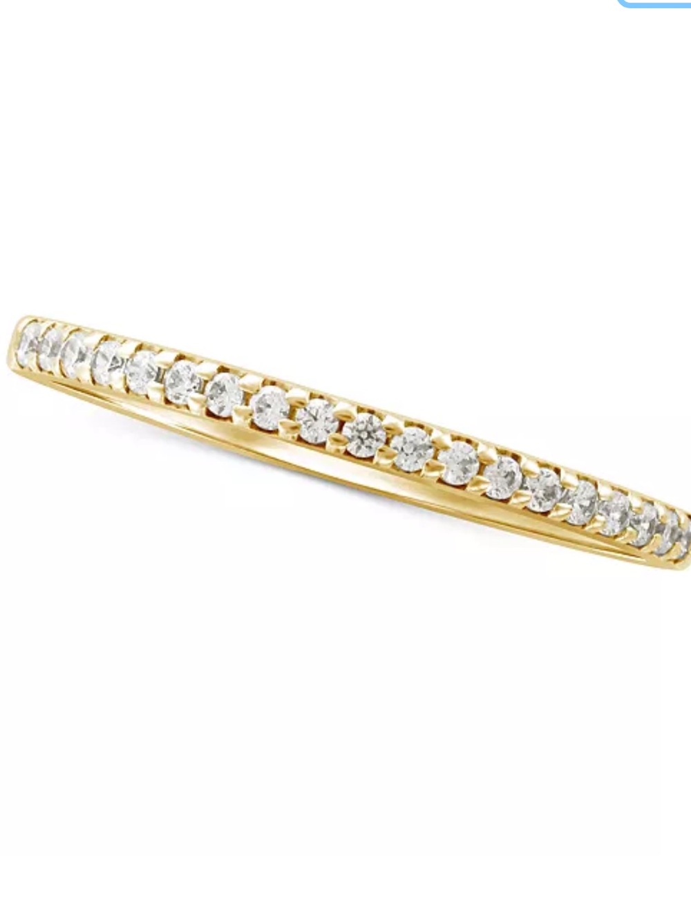 Macy’s Diamond Stackable Wedding Band Ring (1/7 ct. t.w.) in 14k Yellow Gold